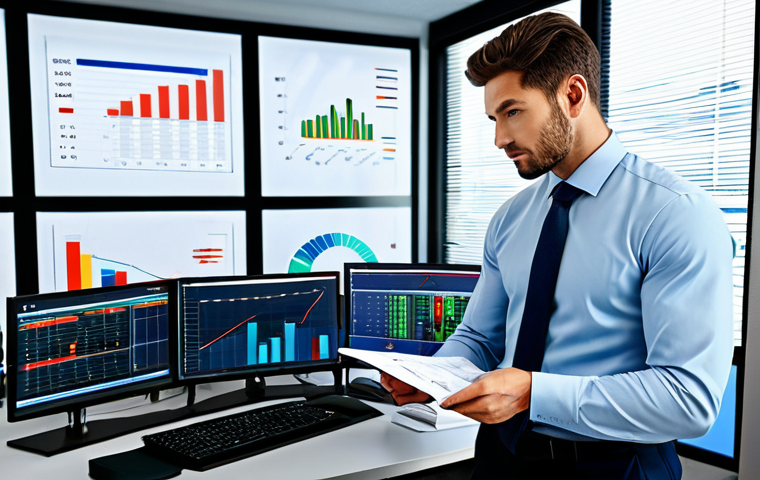 Trading Strategy Success**
"A professional financial analyst in a modern office setting, reviewing charts displaying FC Mobile player values and market trends, fully clothed in business attire, safe for work, appropriate content, perfect anatomy, natural proportions, high-quality digital art, professional"
**